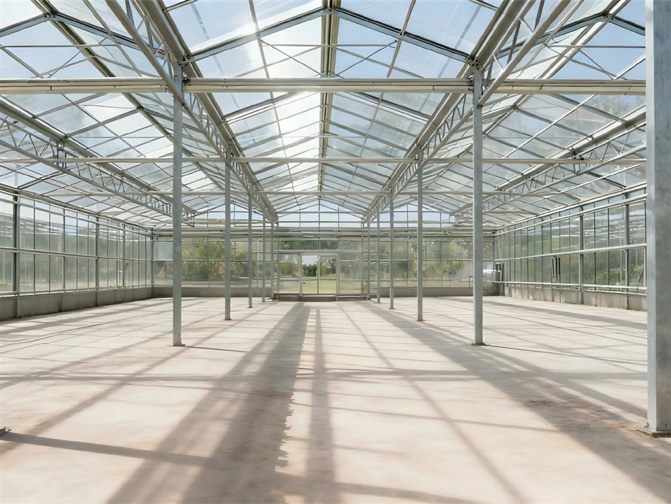 glass-steel-structure-commercial-greenhouse-interior glass-steel-structure-commercial-greenhouse-interior